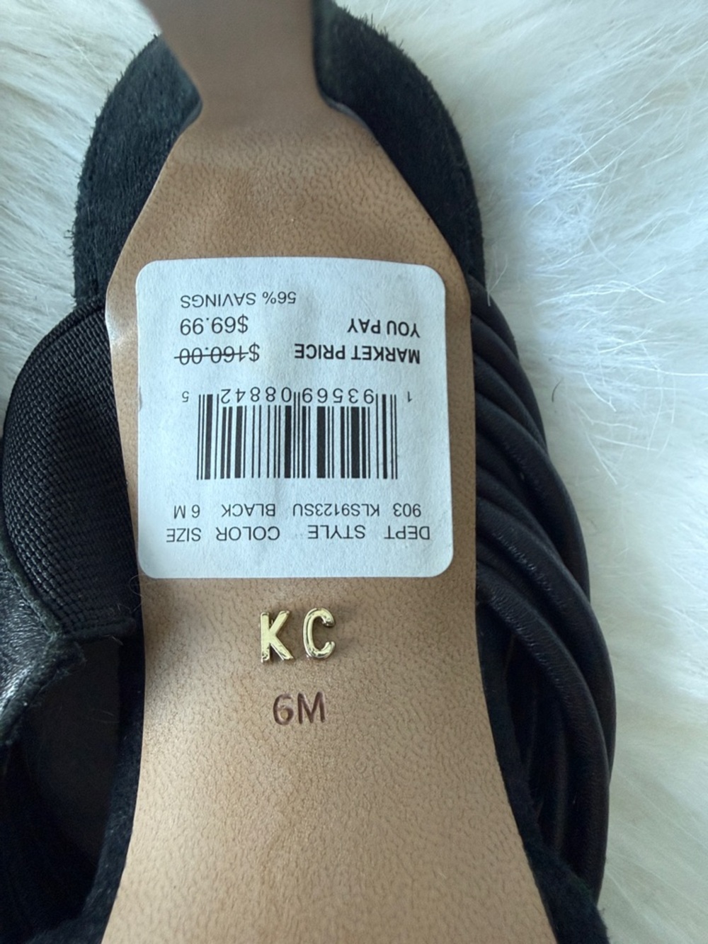 Kenneth Cole Black Pointed Toe Pumps with Wrapped Straps - Picture 2 of 6